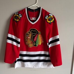 Chicago Blackhawks Red Hockey Jersey with Team Crest